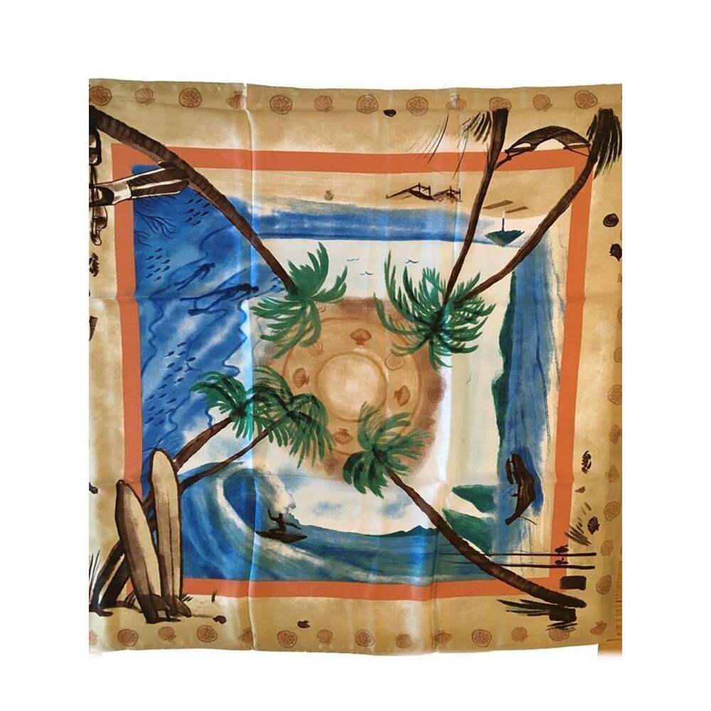 Lularoe Happy Birthday Scarf Square Beach Palm Trees Island Tropical Resort Vaca